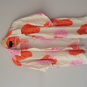 No Boundaries Strawberry Button Up